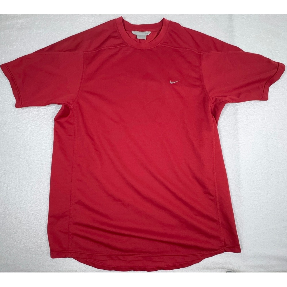 Nike Vintage Y2K Silver Tag Red T-shirt Dri-fit Size XL 2000s Athletic Sports